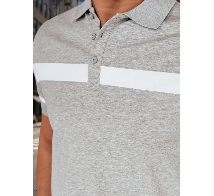 Pánska polokošeľa s pruhmi sivá FashionStreet PX0629 Pánska polokošeľa s pruhmi sivá FashionStreet PX0629