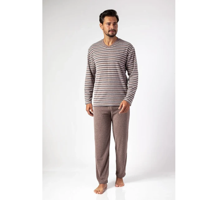 Pánské pyžamo Regina 450 dł/r 2XL-3XL froté Pánské pyžamo Regina 450 dł/r 2XL-3XL froté