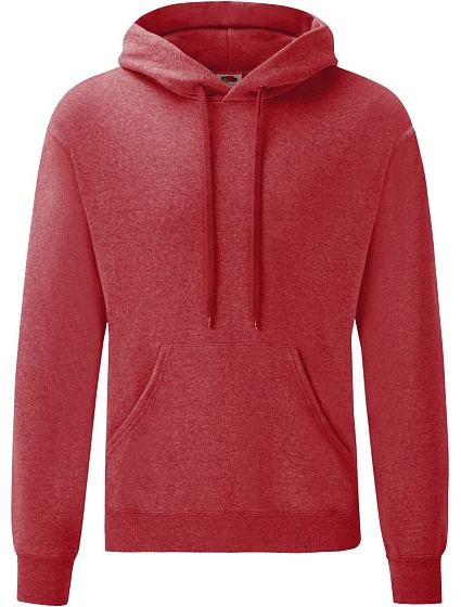 Fruit of the Loom Classic Hooded Sweat Mikina s kapucňou 16.2208 heather red