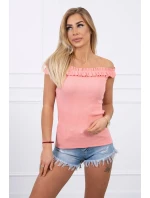 Španielska blúzka s volánikmi marhuľová Španielska blúzka s volánikmi marhuľová