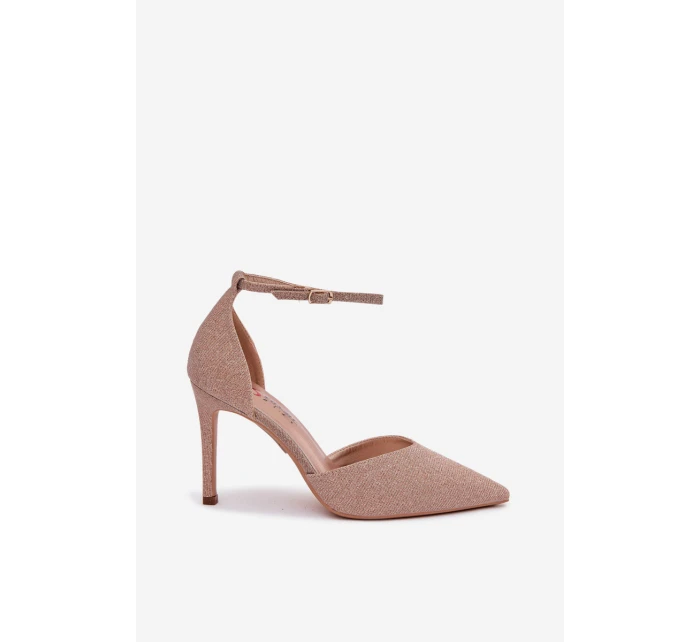 Třpytivé lodičky s páskem model 21788291 - Boto Třpytivé lodičky s páskem model 21788291 - Boto