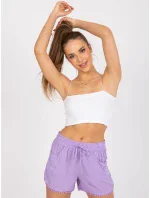 Šortky model 17217096 světle fialová - FPrice Šortky model 17217096 světle fialová - FPrice