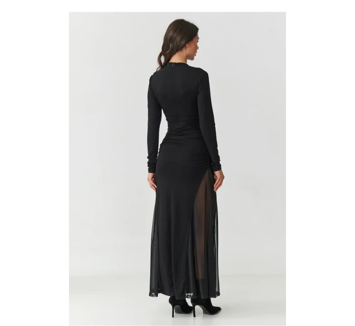 Dámske dlhé spoločenské šaty M902 Black - Makadamia