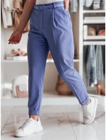 Ležérne dámske plisované nohavice s opaskom PLISSO blue FashionStreet UY2517