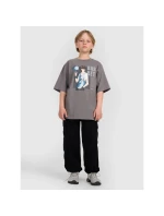 Chlapčenské tričko oversize s potlačou 4F 4FJRAW25TTSHM3062-24S Chlapčenské tričko oversize s potlačou 4F 4FJRAW25TTSHM3062-24S