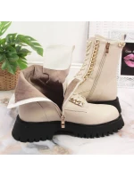 Zateplené kožené topánky s reťazou Artiker W HBH40 Zateplené kožené topánky s reťazou Artiker W HBH40