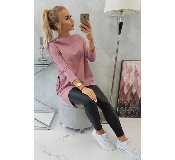 Mikina s potiskem kola tmavě růžová Mikina s potiskem kola tmavě růžová