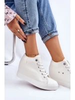 Vysoké tenisky na klínu Big Star Bílé model 21608832 - Big Star Shoes