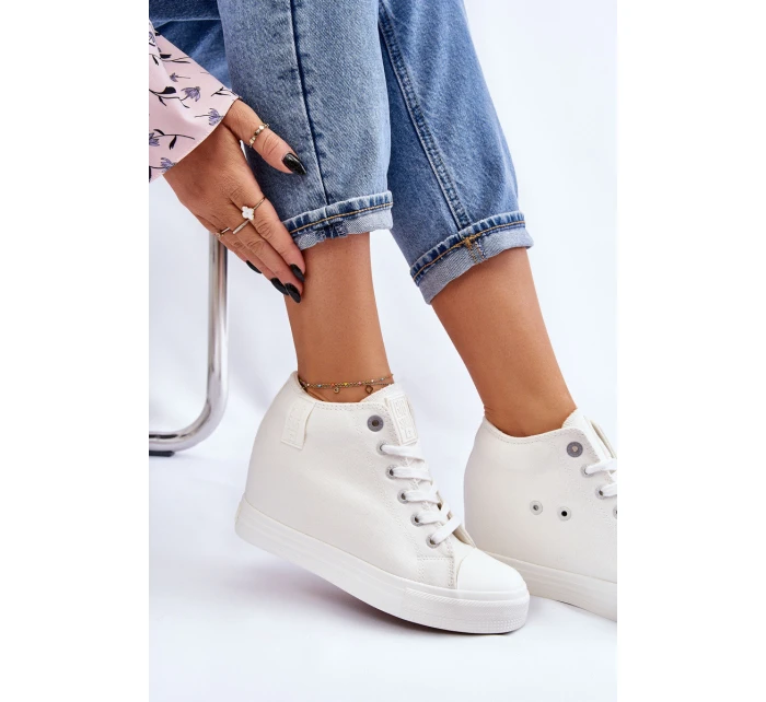 Vysoké tenisky na klínu Big Star Bílé model 21608832 - Big Star Shoes