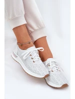 Skórzane Lekkie Półbuty Damskie Artiker 54C1758 Białe