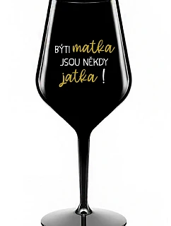 MATKA JSOU  černá nerozbitná sklenice na víno 470 ml model 22161626 - Giftela