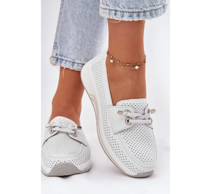 Dámske topánky na platforme 56C2101 White - Artiker Dámske topánky na platforme 56C2101 White - Artiker