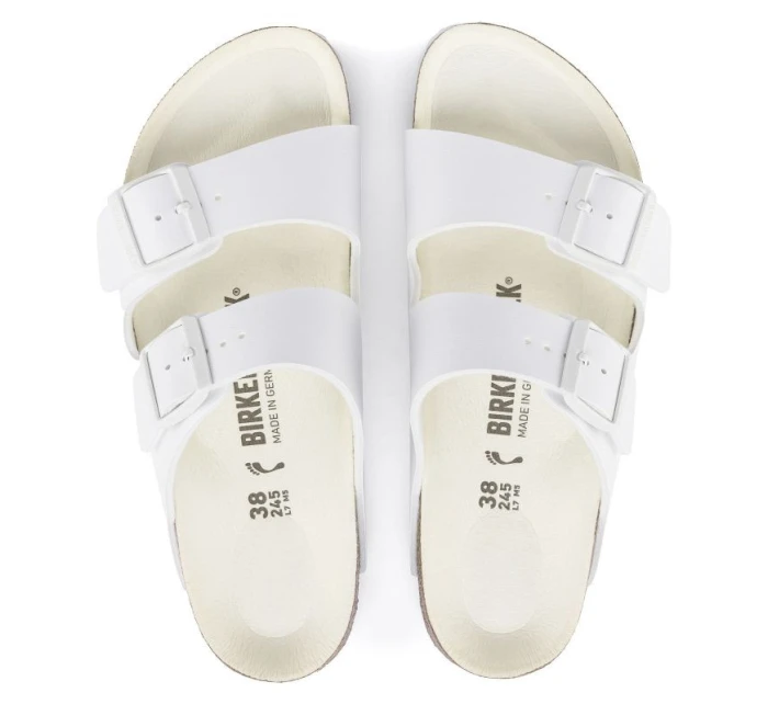 Birkenstock dámske/pánske Birkenstock Arizona Birko-Flor Regular široké chodidlá na leto biele (1019061)