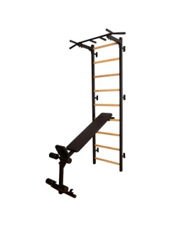 GYMNASTICKÝ REBRÍK S HRAZDOU NA CVIČENIE, ZÁBRADLÍM A LAVIČKOU 723B