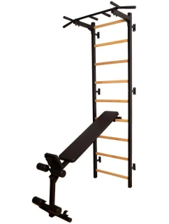 GYMNASTICKÝ REBRÍK S HRAZDOU NA CVIČENIE, ZÁBRADLÍM A LAVIČKOU 723B