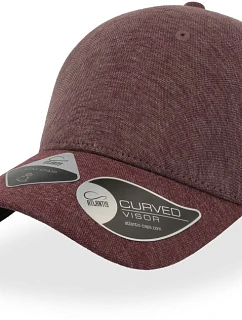 Atlantis Headwear Uni-Cap Piquet – 1-panelová čiapka s kšiltom 33.6020, bordová