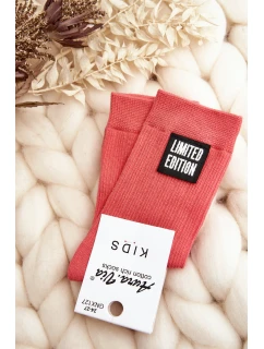 Dětské Hladké Ponožky S model 21643534 Růžové - Aura.via