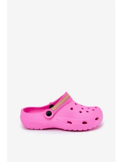 Piankowe Lekkie Klapki Dziecięce Różowe Maranelia