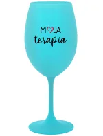 MOJA TERAPIA - tyrkysový pohár na víno 350 ml