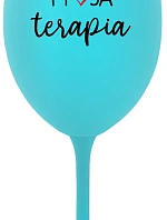 MOJA TERAPIA - tyrkysový pohár na víno 350 ml