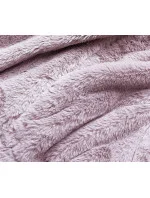 Krátka ružová dámska kožušinová bunda (R8050-81)
