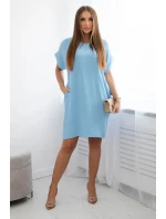 Šaty s kapsami modrý