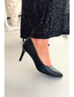 Kožené lodičky model 21821724 Černé - SERGIO LEONE