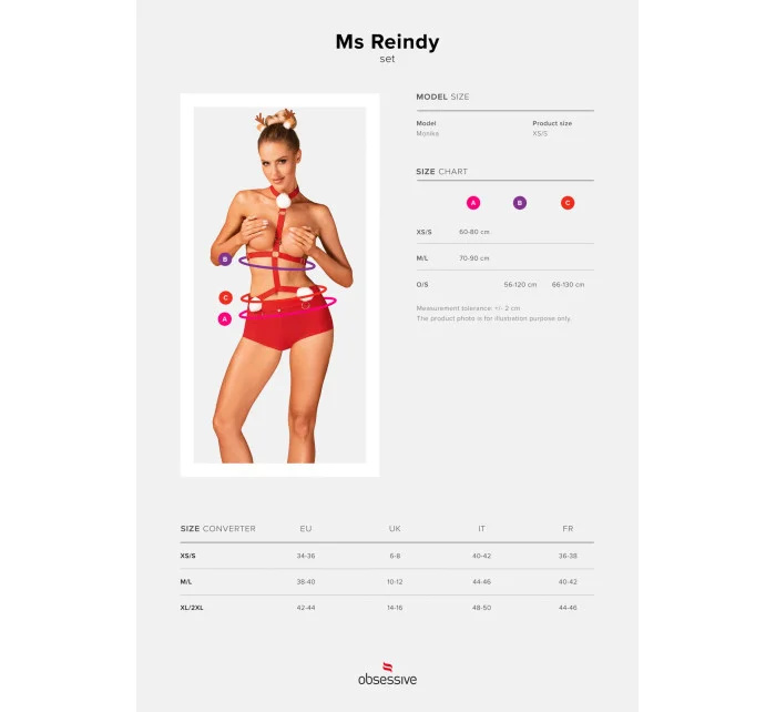 Vianočný kostým Ms Reindy set - Obsessive Vianočný kostým Ms Reindy set - Obsessive