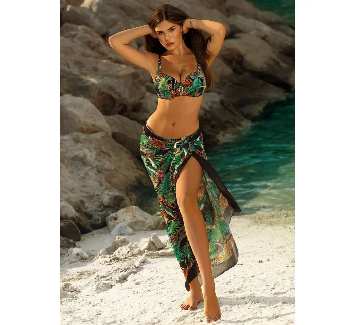 Dámske dvojdielne plavky Tahiti 3 S940TA3-1 čierno-zelené - Self Dámske dvojdielne plavky Tahiti 3 S940TA3-1 čierno-zelené - Self