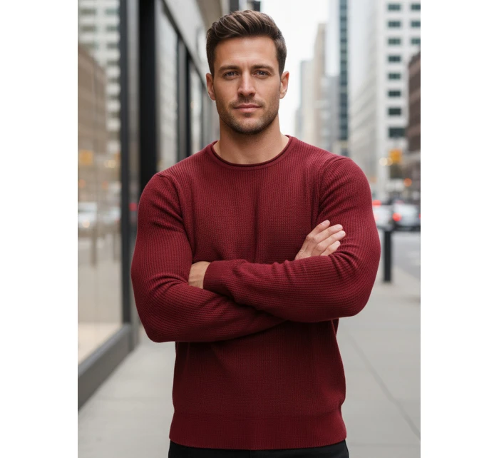 Pánsky bordový sveter WX2295 Pánsky bordový sveter WX2295