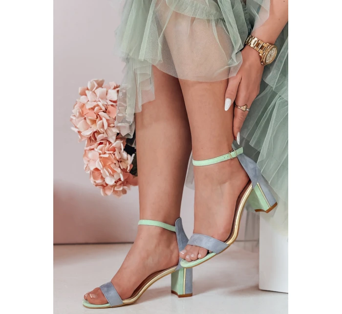 Dámske sandále na podpätku SOFHEELS blue FashionStreet ZY0794