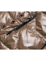 Světle hnědá dámská bunda s kapucí model 17099091 - S'WEST