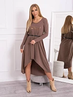 Šaty s ozdobným pásikom a nápisom mocca