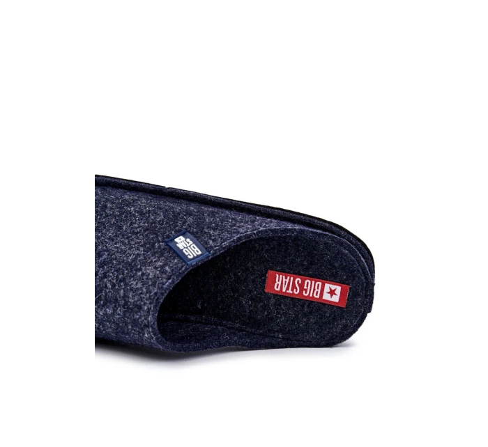 Klasické pánské pantofle Big Star model 21601053 Námořnická modrá - Big Star Shoes