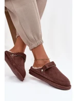 Kapcie Damskie Z Paskiem Ocieplane Futerkiem Czekoladowe Rilena Kapcie Damskie Z Paskiem Ocieplane Futerkiem Czekoladowe Rilena