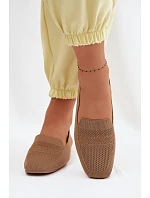 Materiálové dámské mokasyny světle hnědé Dorielle Materiálové dámské mokasyny světle hnědé Dorielle