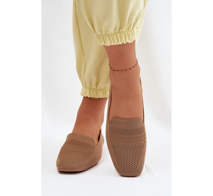 Materiálové dámské mokasyny světle hnědé Dorielle Materiálové dámské mokasyny světle hnědé Dorielle