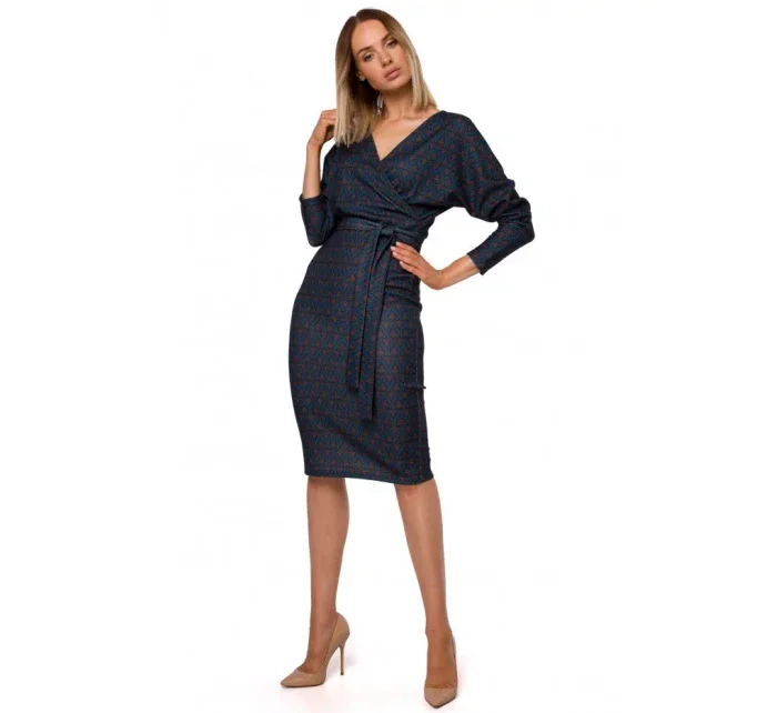 Pletené šaty s potlačou M524 model 3 - Moe