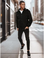 Pánska obojstranná bunda s kapucňou čierna FashionStreet TX4951