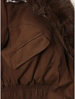 Krótka kurtka damska z  brązowa model 22341043 - FashionStreet