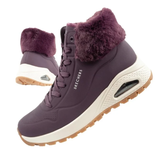 Uno model 21394769 dámská sportovní obuv zateplené boty zimní fialové dámské - Skechers