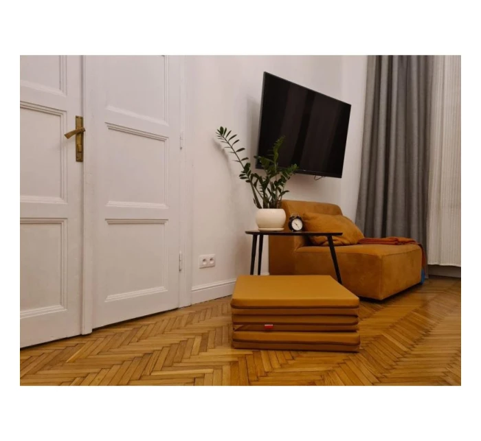 SKLADACÍ GYMNASTICKÝ MATRAC HNEDÝ 180CM LAVIČKA