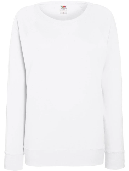 Fruit of the Loom Lady-Fit LW Raglan Sweat Dámska mikina s raglánovými rukávmi 16.2146 biela Fruit of the Loom Lady-Fit LW Raglan Sweat Dámska mikina s raglánovými rukávmi 16.2146 biela