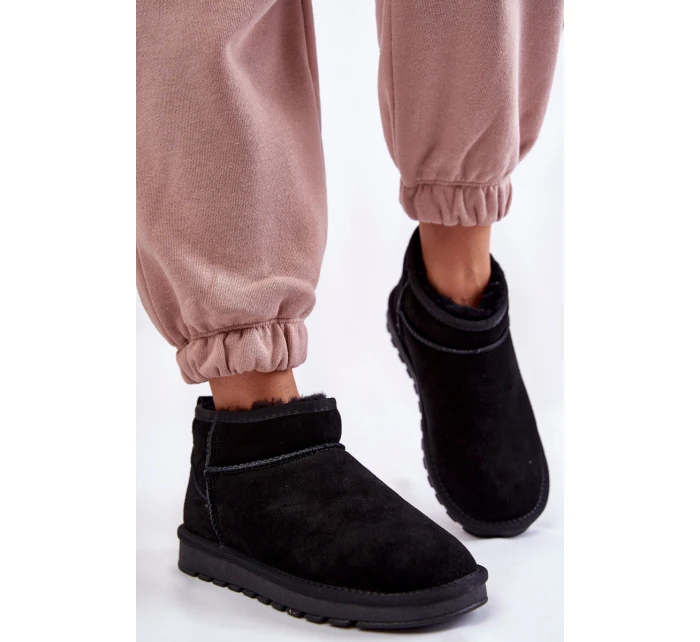 Dámské semišové nízké boty do sněhu Černe model 21601975 - Boto Dámské semišové nízké boty do sněhu Černe model 21601975 - Boto