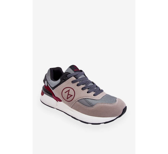 Pánská šněrovací sportovní obuv šedá a černá model 21617702 - Boto Pánská šněrovací sportovní obuv šedá a černá model 21617702 - Boto