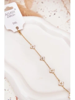 Náramek S Květinami Chirurgická Ocel Zlatá