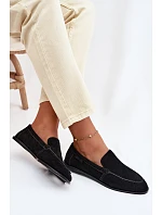 Dámské mokasiny z přírodního semiše Big Star TT274209 Černé