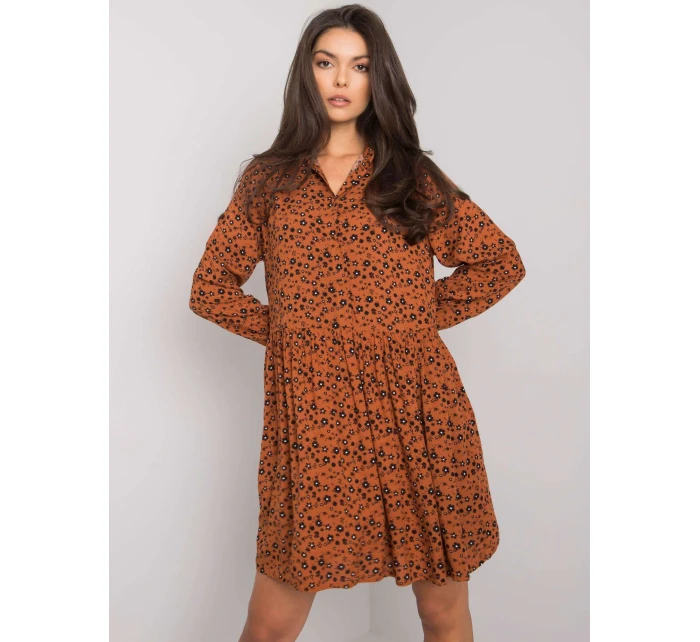 Šaty D73771M30227 svetlo hnedé