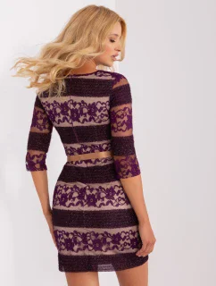 LK SK 507231 šaty.71P tmavo fialová