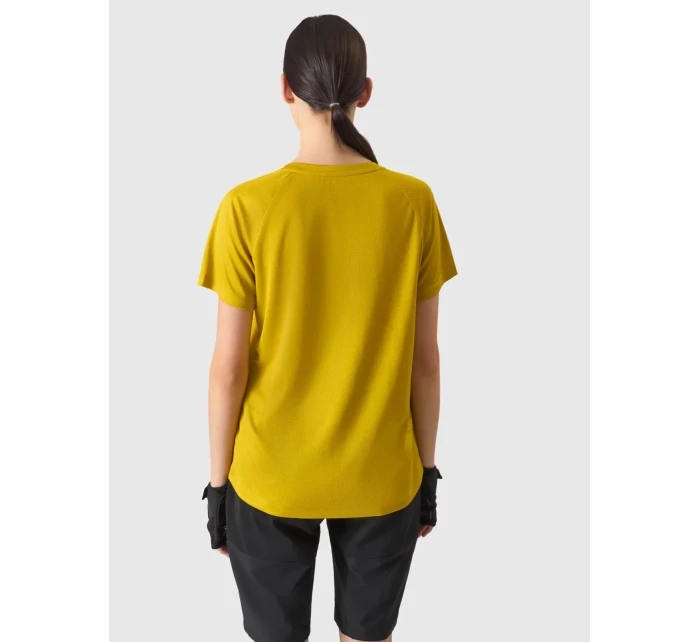 Dámske rýchloschnúce cyklistické tričko 4F - žlté